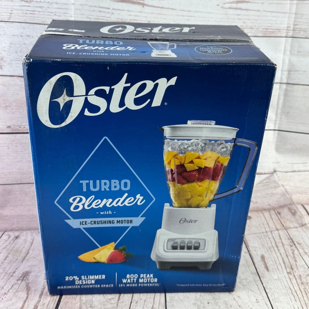 Oster Turbo Blender 6 Cup 800 Watt White Ice Crushing Motor